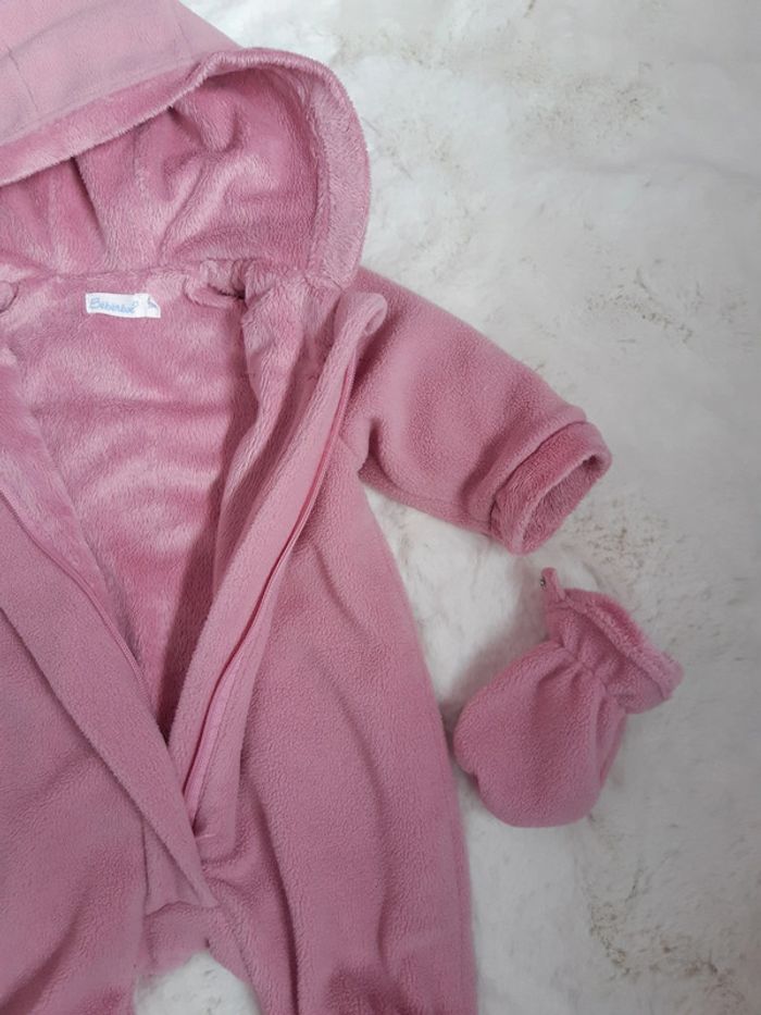 Combi pilote / Combinaison / Manteau Hiver Rose fille 3 mois - photo numéro 4