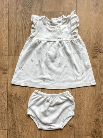 Ensemble bébé fille robe et bloomer taille 3-6 mois 