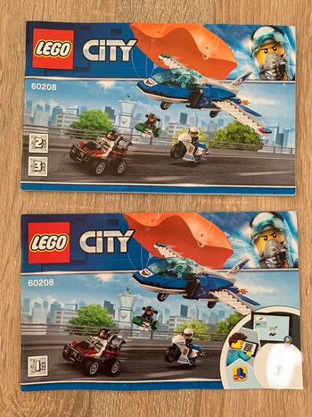 Notice ensemble lot 2 livrets Lego City 60208