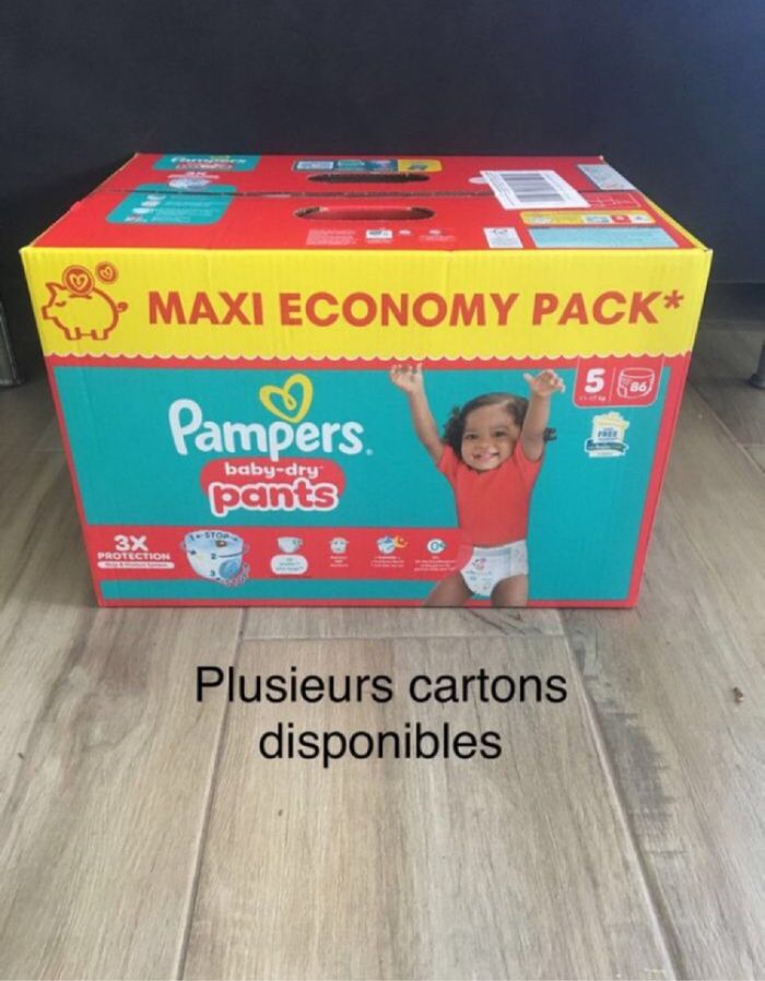 86 couches Pampers baby dry pants taille 5