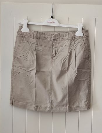 🤍 Jupe chino courte femme – taille 38, beige + ceinture