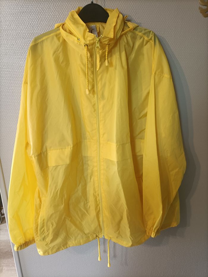 Veste imperméable K-WAY jaune avec capuche