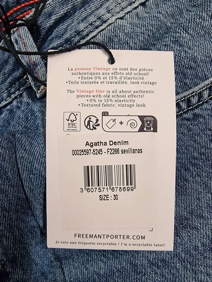 Freeman T. Porter jeans large Agatha * taille 40 * - photo numéro 6
