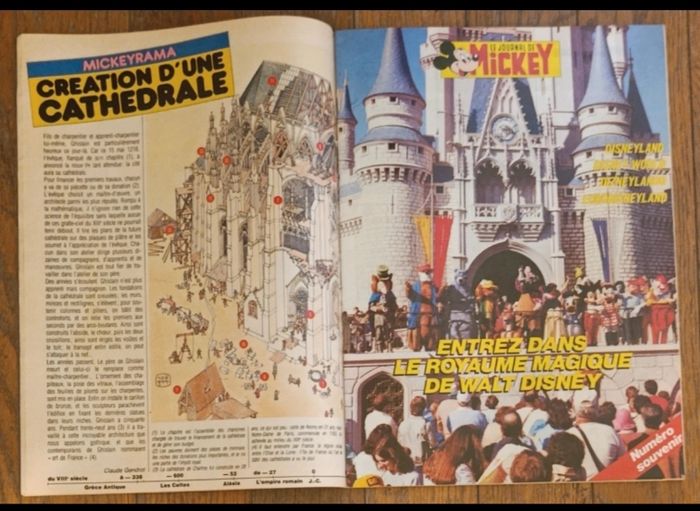 Ancien journal de Mickey n°spécial 32 pages parcs euro Disneyland 1986 N°1754 vintage - photo numéro 2
