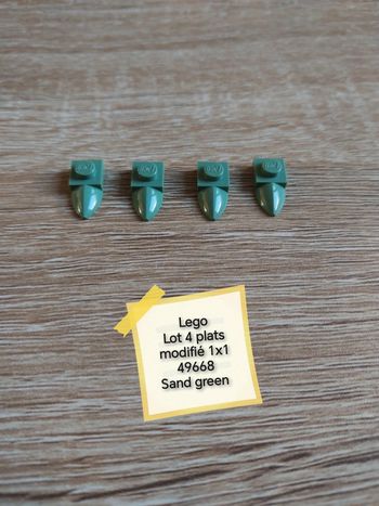 Lego lot 4 plats modifié 1x1 Sand green