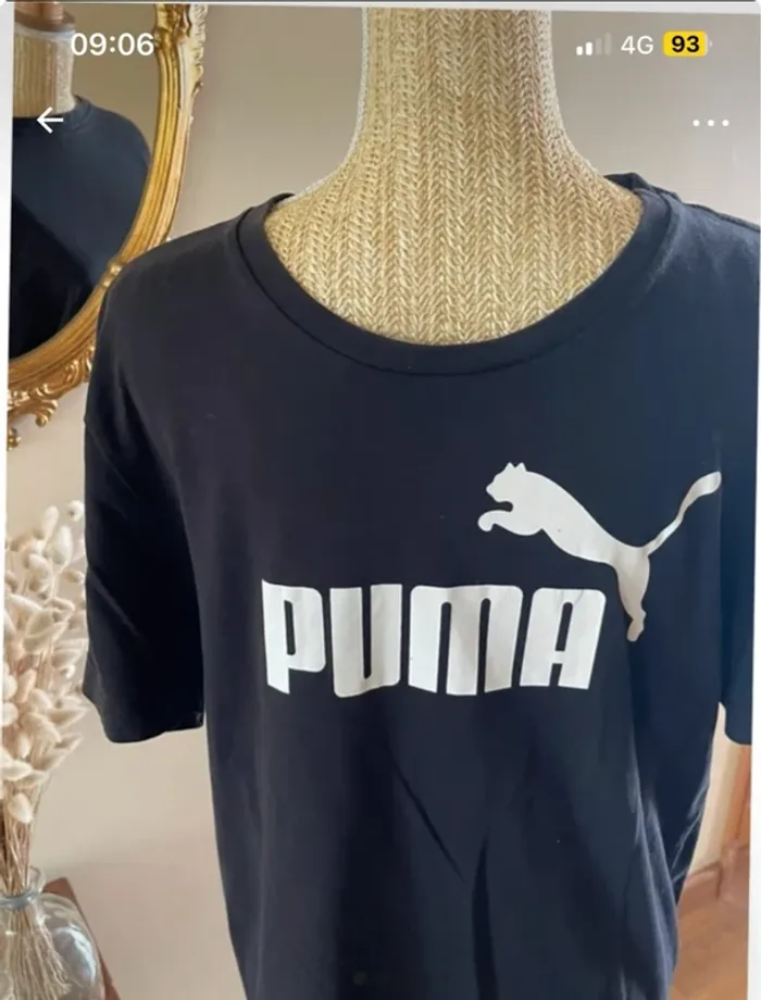T-Shirt Puma - Taille M - Noir en coton