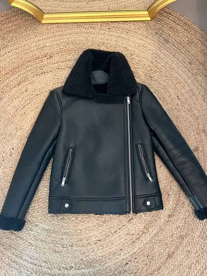 Blouson aviateur noir Kiabi