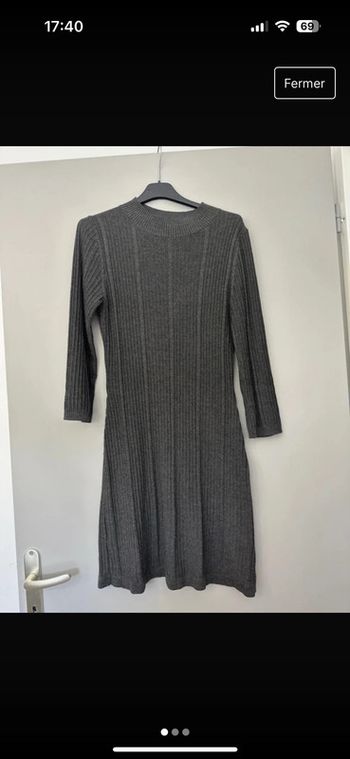 Robe manche 3/4 grise taille S MNG