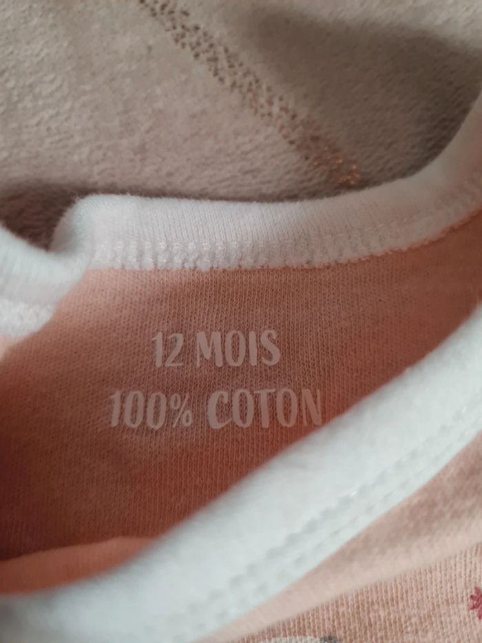 Ensemble bodie + bavoir + pantalon fille 12 mois - photo numéro 7