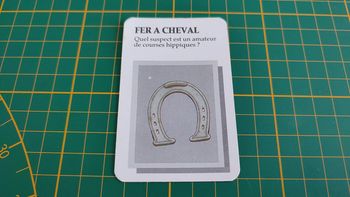 Carte fer a cheval pièce détachée jeu de société Super Cluedo Parker #B43