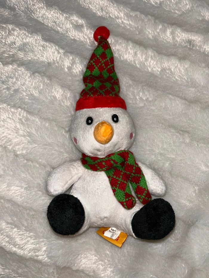 Peluche bonhomme de neige - photo numéro 2
