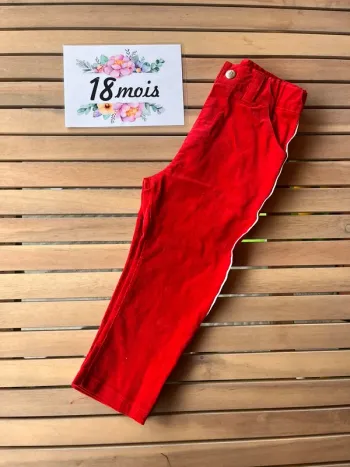 Pantalon velours côtelé petit bateau 18 mois
