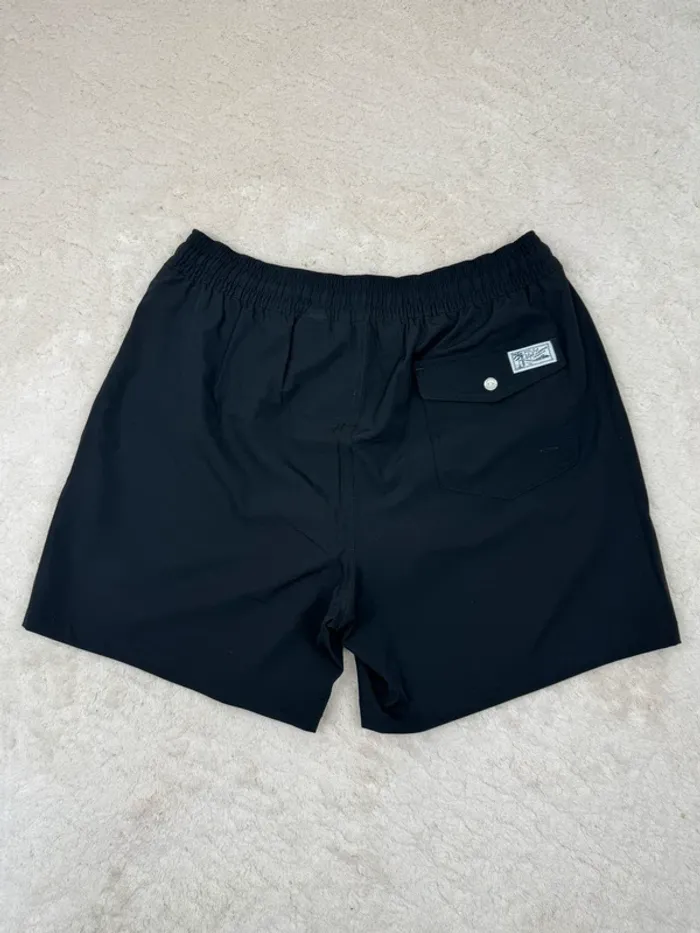 Short de Bain Ralph Lauren Sport Noir Uni Neuf Taille M - photo numéro 4