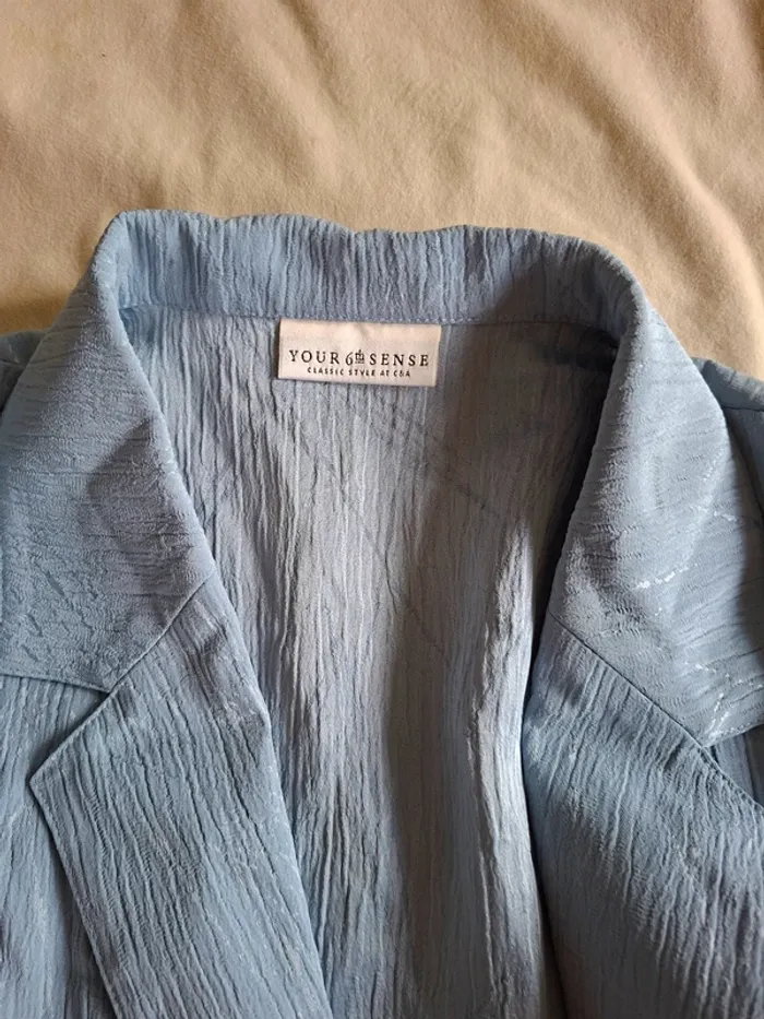 veste + débardeur bleu/vert, neuf taille 48, marque Your 6th Sense, - photo numéro 4