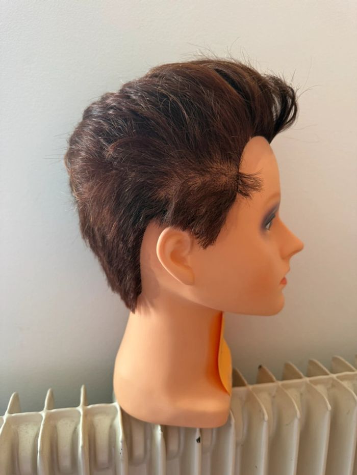 Tête malléable professionnelle Raphaël Perrier - Cheveux châtain avec mèches/reflets - photo numéro 2