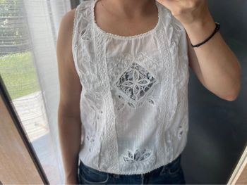Débardeur blanc femme