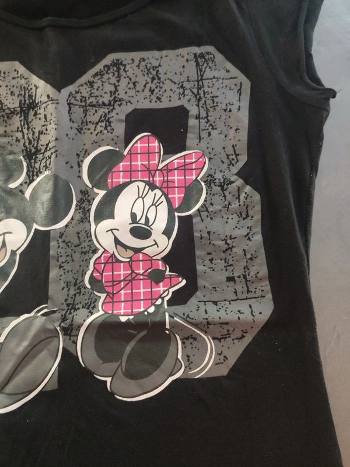 Tee shirt femme Disney Mickey et Minnie noir taille S tbe - photo numéro 2