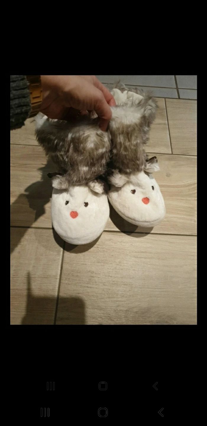Chaussons bottes peluche 34/35 - photo numéro 2