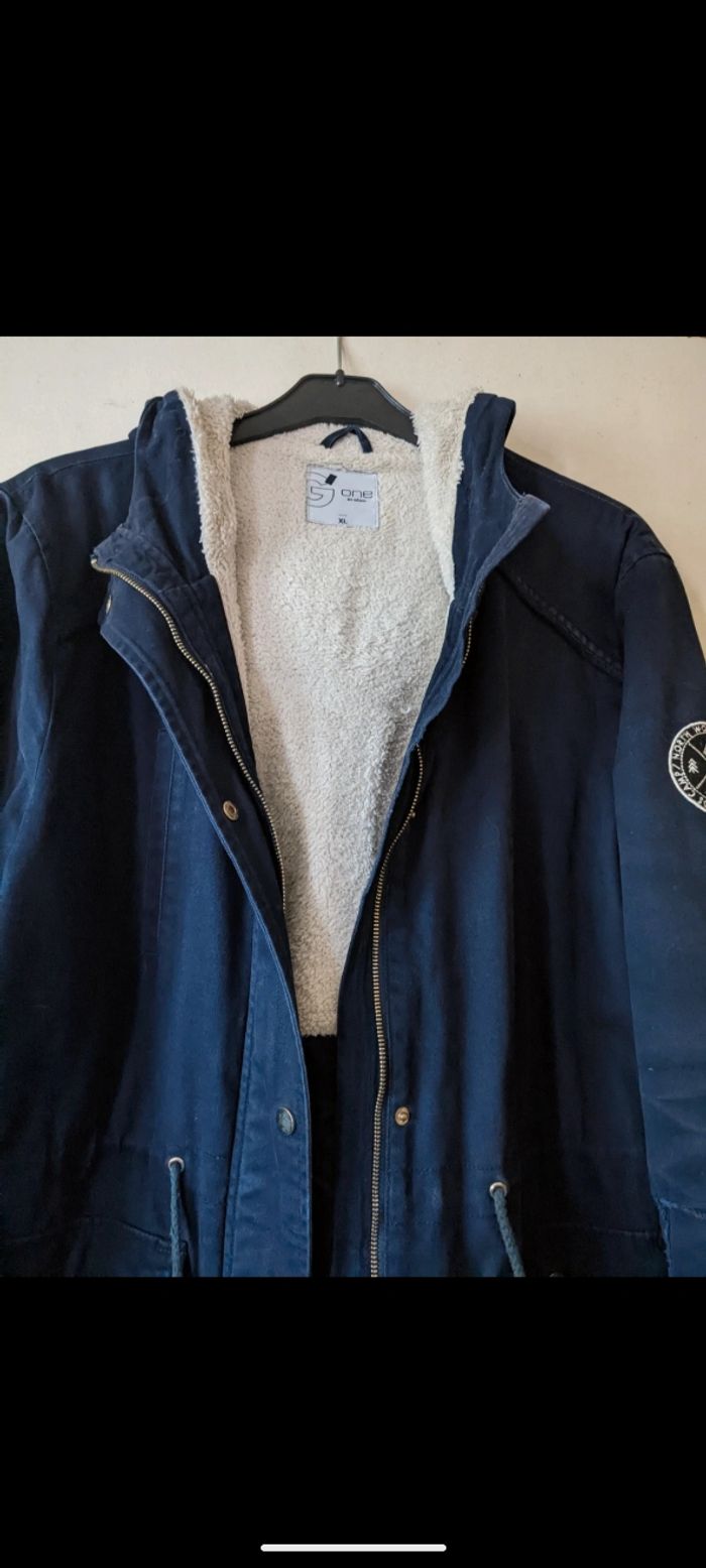 Parka bleue marine blog by Gemo. Taille XL - photo numéro 2