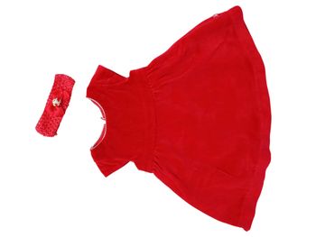 Robe rouge de fête Obaïbi - 9 mois