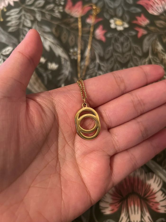 Collier pendentif anneaux en acier inoxydable - photo numéro 7