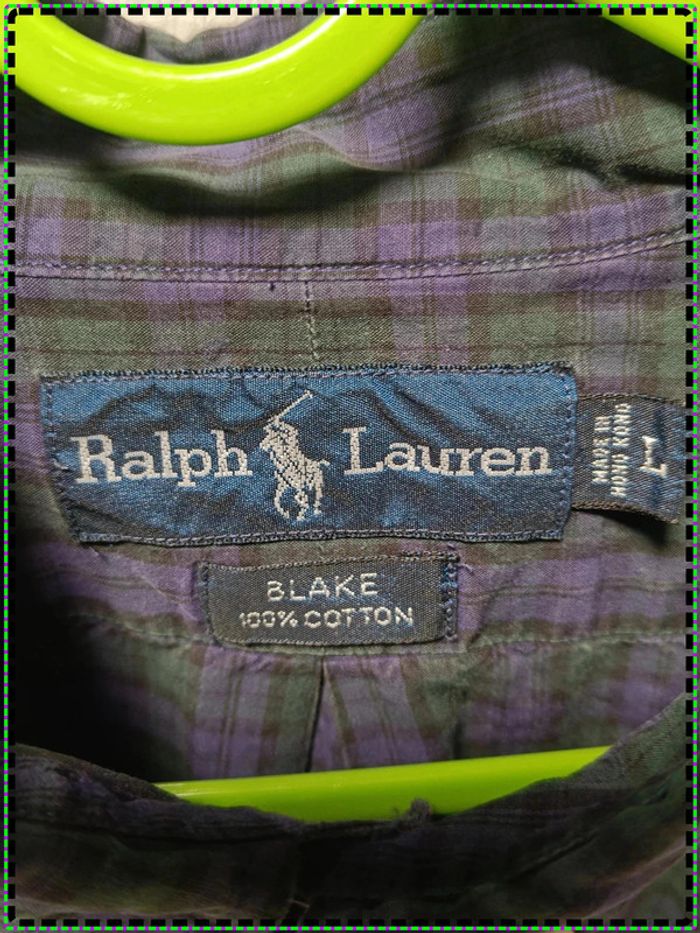 Chemise Ralph Lauren Vichy Vert & Violet - Vintage Y2K - photo numéro 6