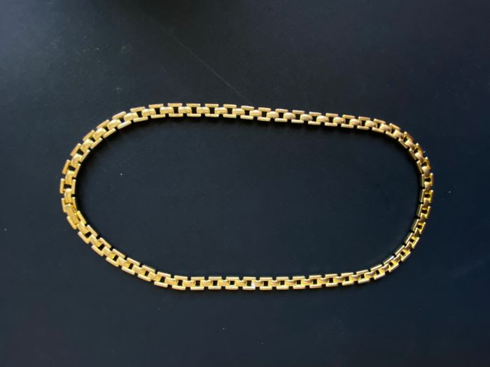 Collier doré maillons baguettes - photo numéro 3