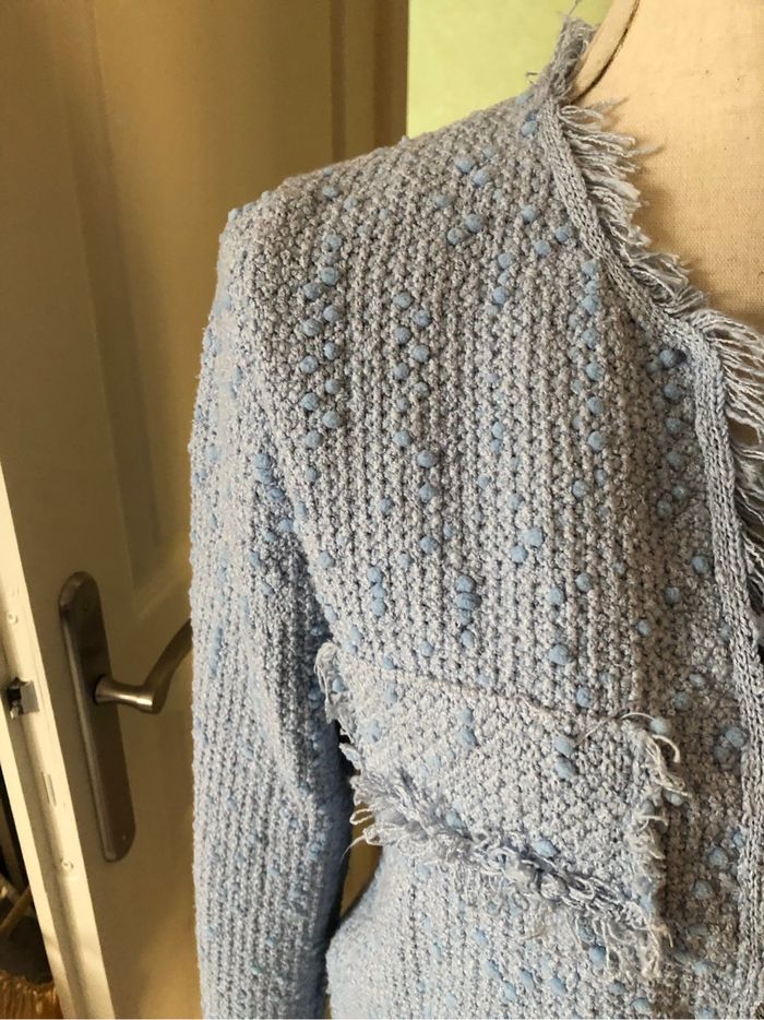 Joli gilet mango bleu ciel neuf - photo numéro 4