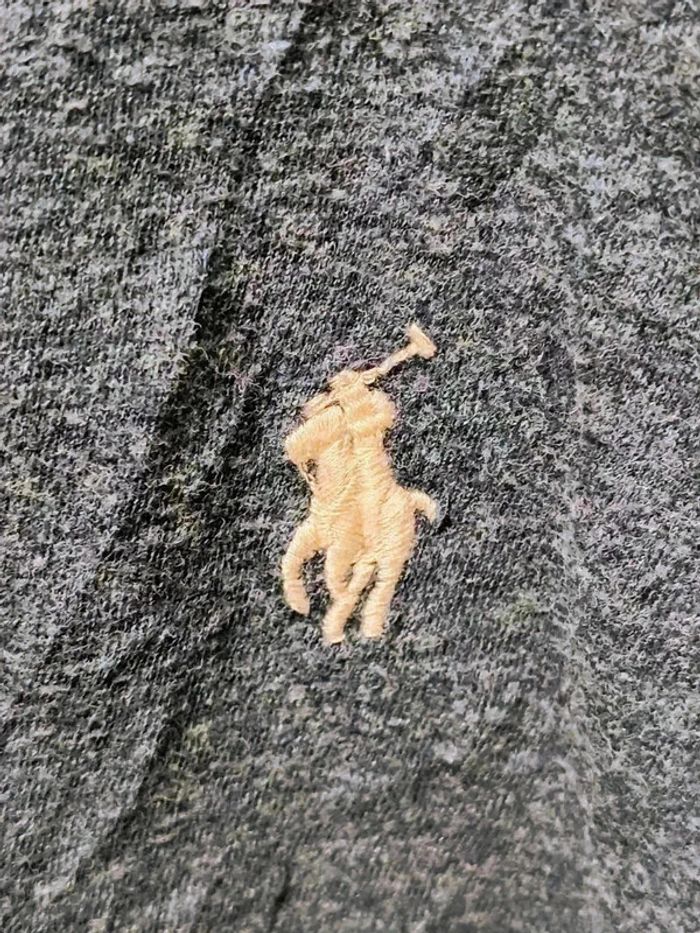 T-shirt Ralph Lauren bleu chiné – Très bon état vintage (taille M) - photo numéro 3
