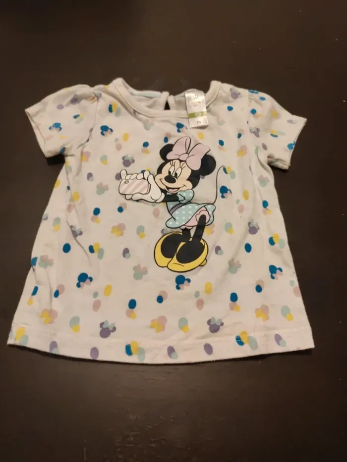 T shirts Minnie mouse 9-12mois