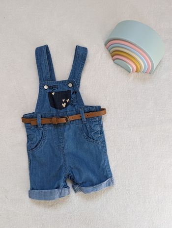 Salopette en jeans avec ceinture