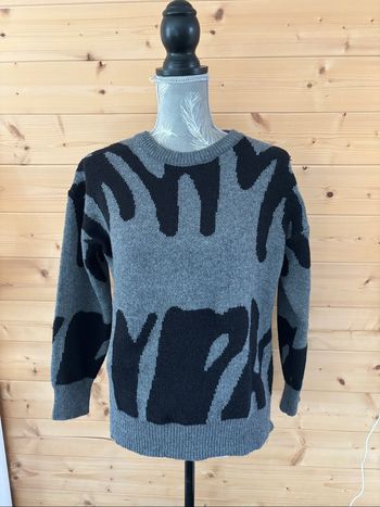 Pull femme noir et gris taille XS  tendance