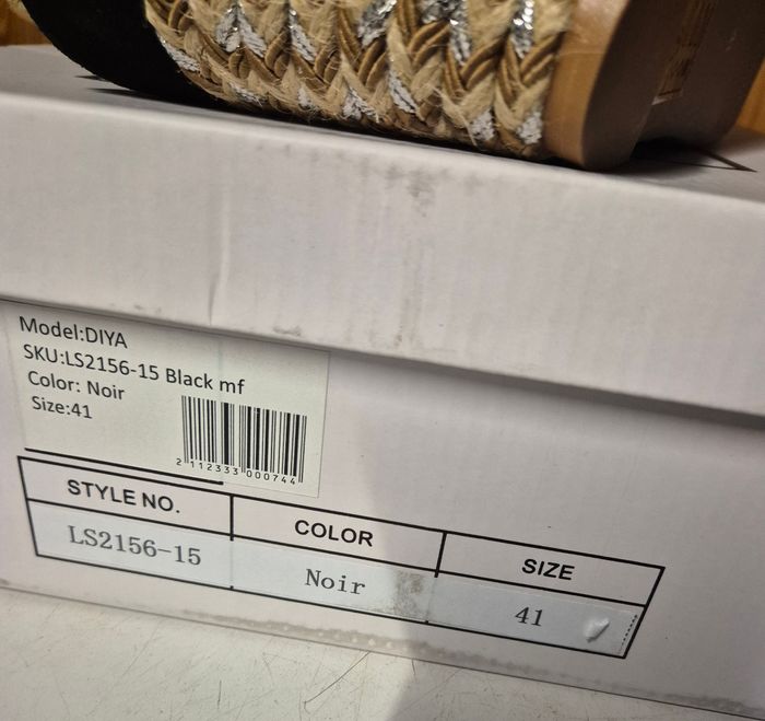 Sandale / nu-pieds noire compensé femme taille 41 neuf dans la boîte - photo numéro 7
