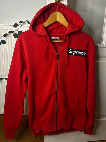 Sweat pull capuche Supreme rouge - Taille L