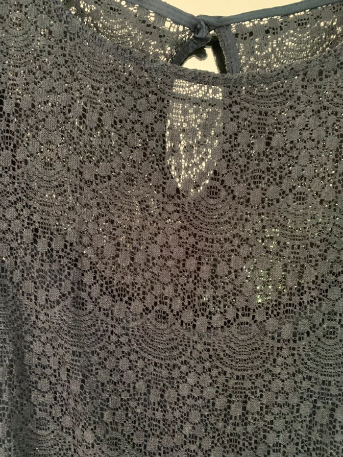 Robe été dentelle Bleue marine taille 36 - photo numéro 7