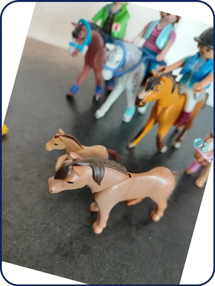 Lot chevaux et cavalier playmobil - photo numéro 3