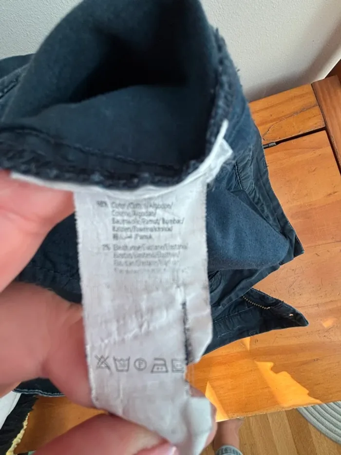 Très jolie jupe courte en coton bleu marine - T42 - photo numéro 6