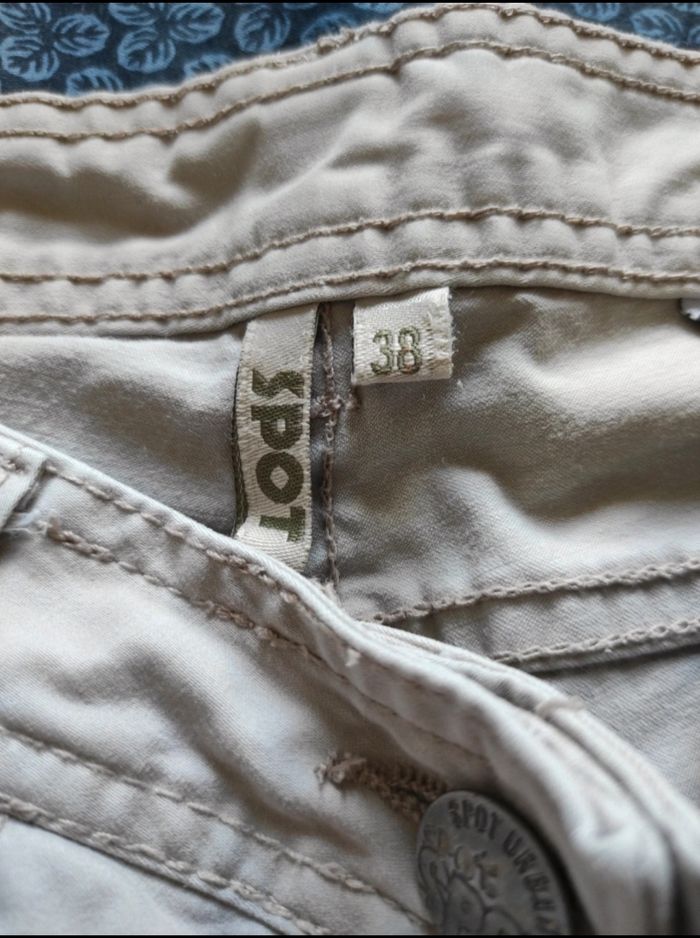 Pantalon beige blanc gris cassé droit vraies poches - photo numéro 5