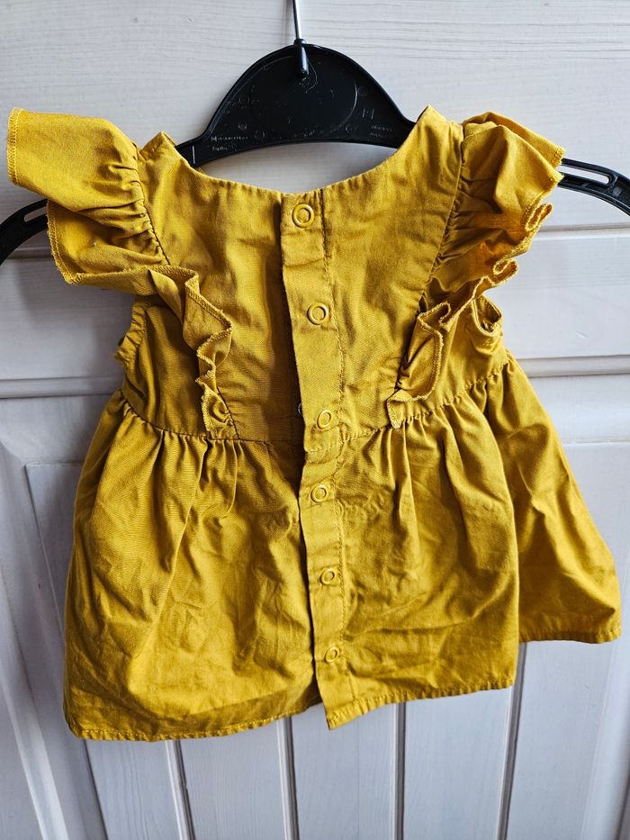 Ensemble Robe et Culotte Bébé Fille Neuf T.1 Mois (Jaune Moutarde) - Kiabi - photo numéro 2