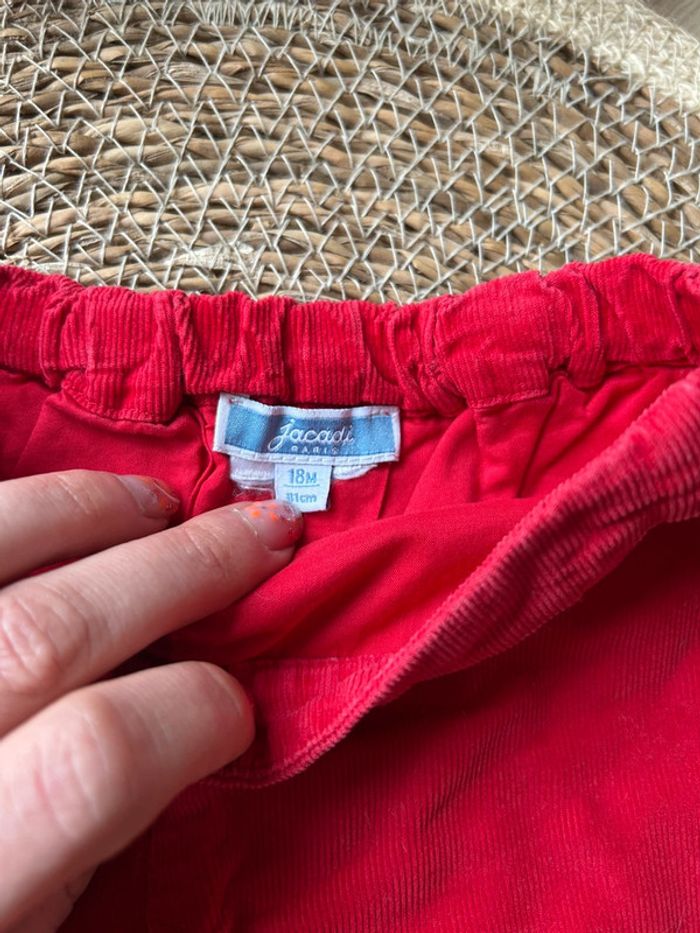 Short rouge velours 18 mois Jacadi - photo numéro 2