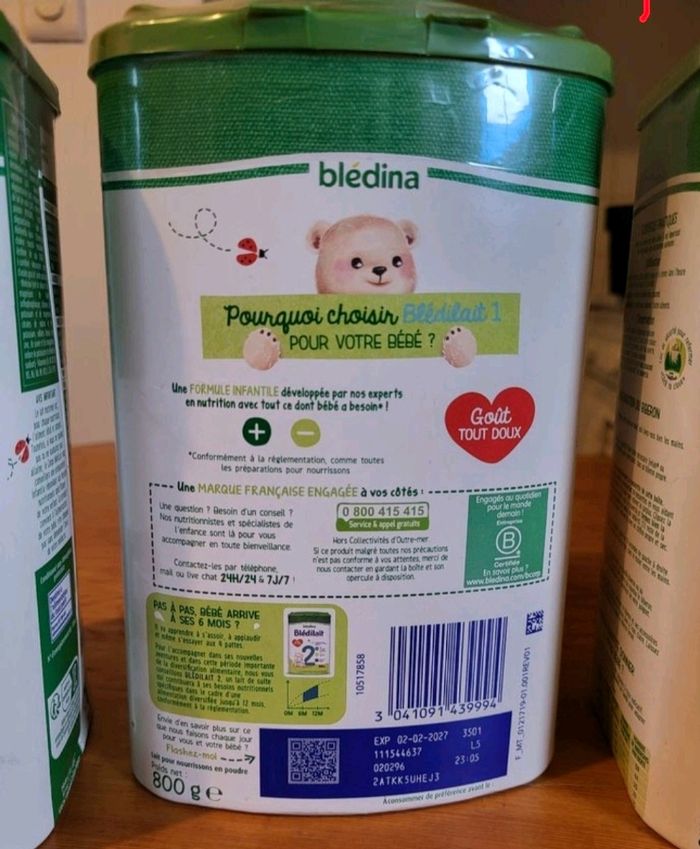 Lot 3 boite de lait neuf - photo numéro 3