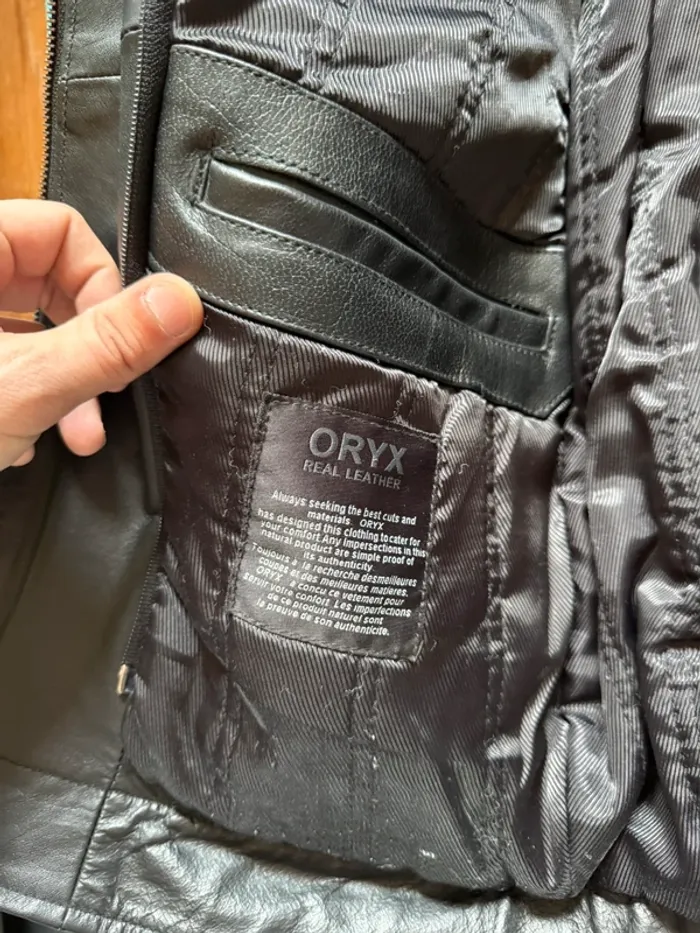 Veste en cuir noir Oryx - photo numéro 5