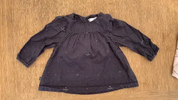 Blouse gris foncé fille 3 mois