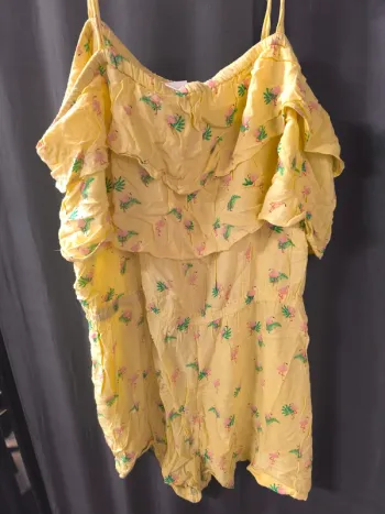 323528 combishort jaune femme 44 Liberto "flamant rose"