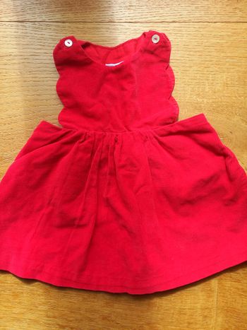 Robe velours rouge Jacadi