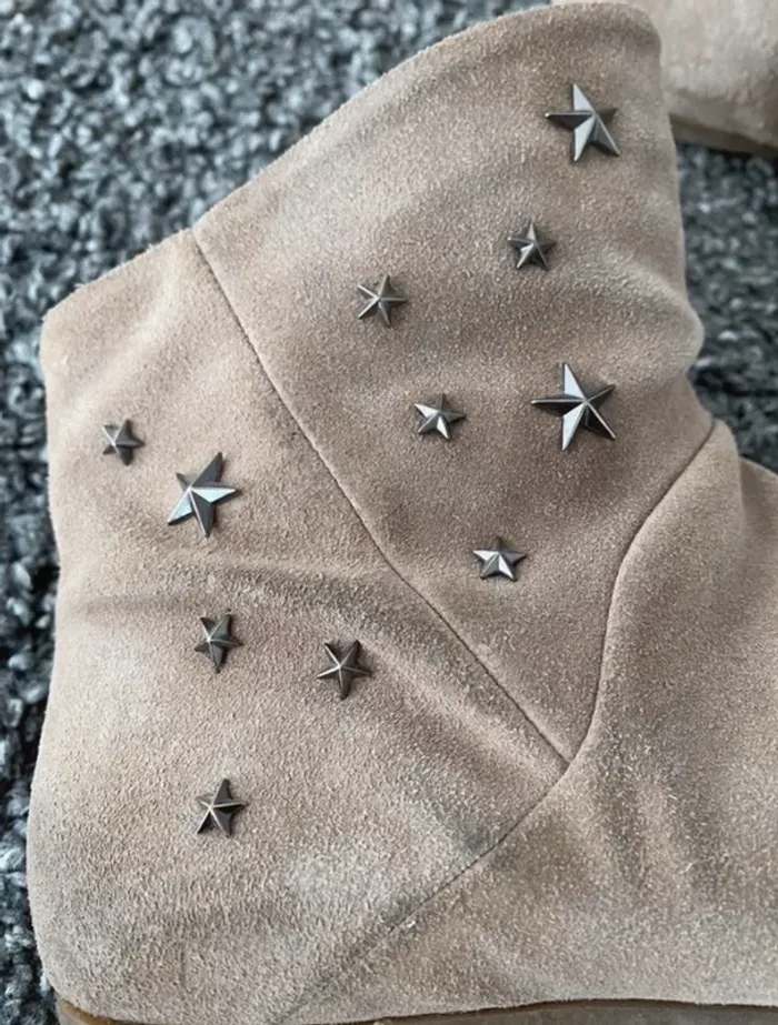 Bottines beige étoiles - photo numéro 3