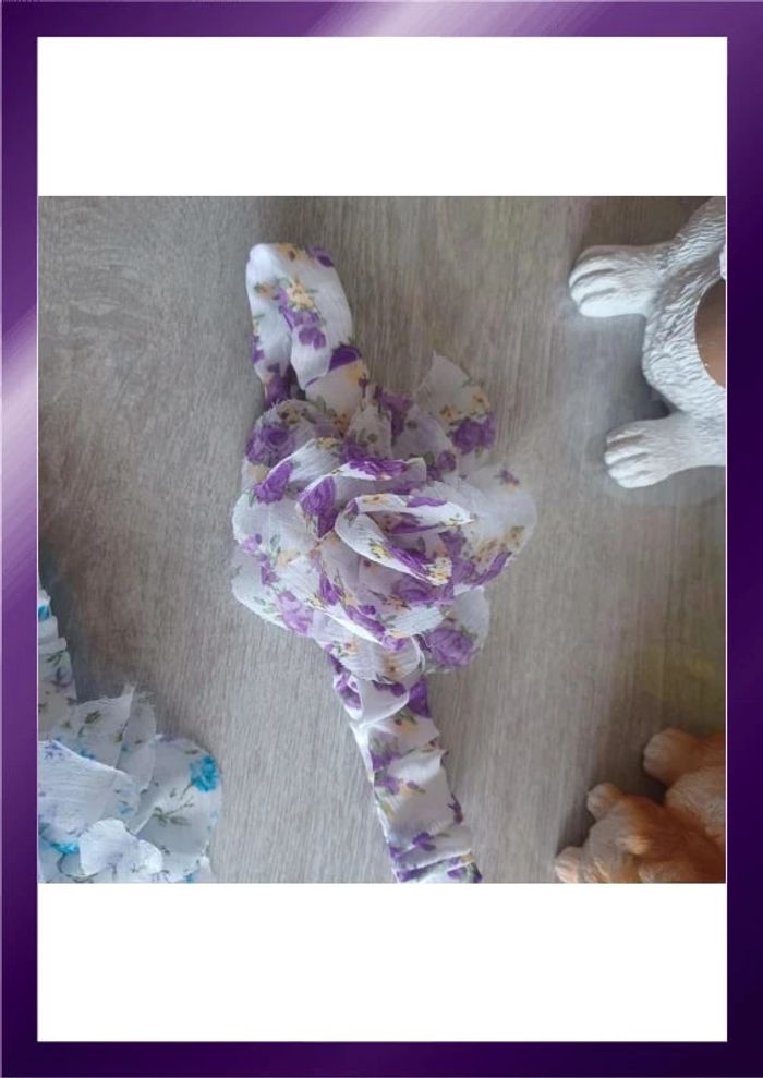 Bandeaux tête bébé fleuris lot de 2 - photo numéro 3