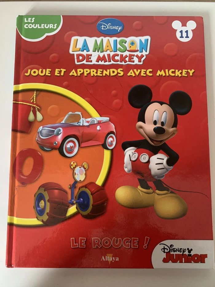 Livre Enfant La maison de Mickey n°11 - Le Rouge ! Disney Junior - Altaya