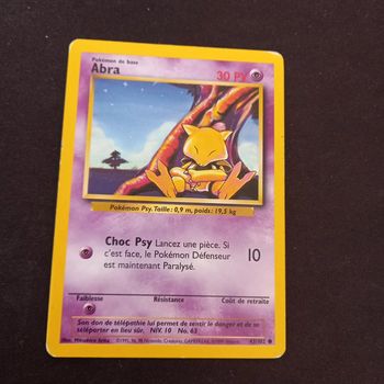 Carte pokemon Abra 43/102