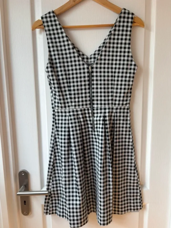 Sublime robe d’été Vichy noir et blanc - Camaïeu - T36 - photo numéro 5